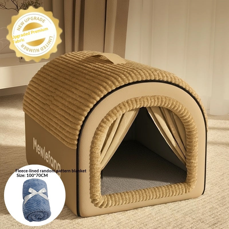Thickened Enclosed Four-Season Universal Cat Bed