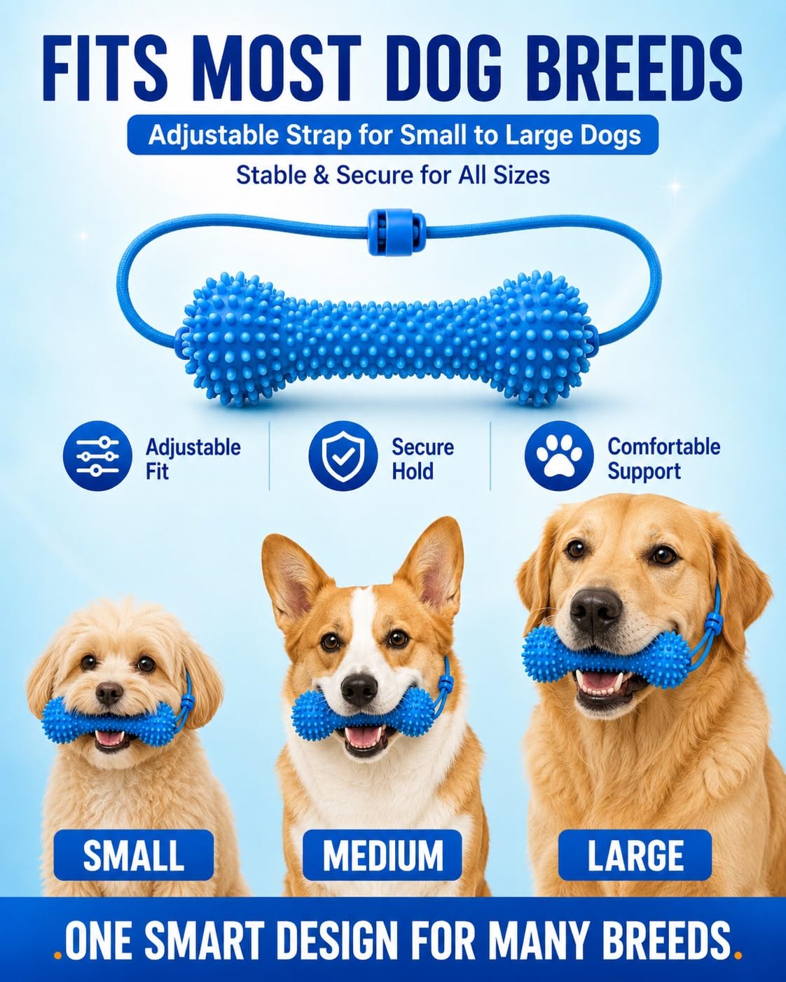 Dual-Action Dog Dental Chew Toothbrush Toy