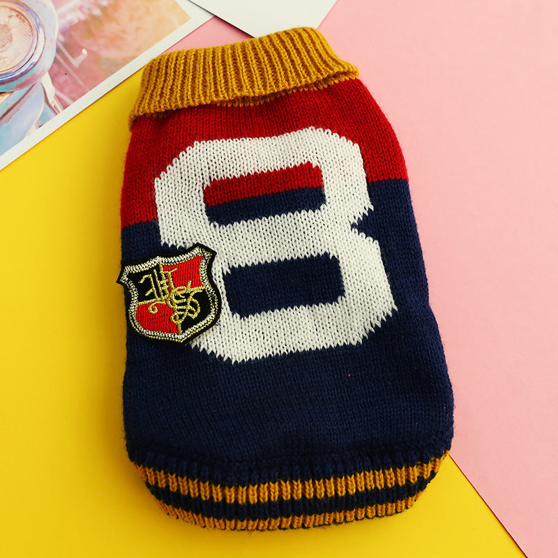Bowknot Hollow Knit Dog Cat Sweater