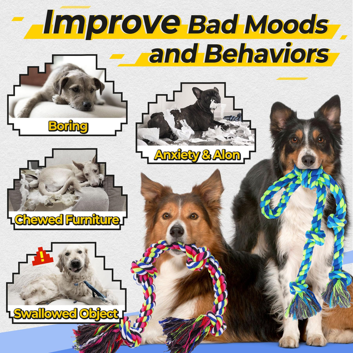 Tough Rope Tug Toys For Dogs