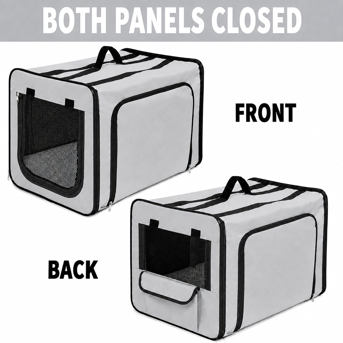 Dual-Sided Expandable Folding Pet Crate Carrier