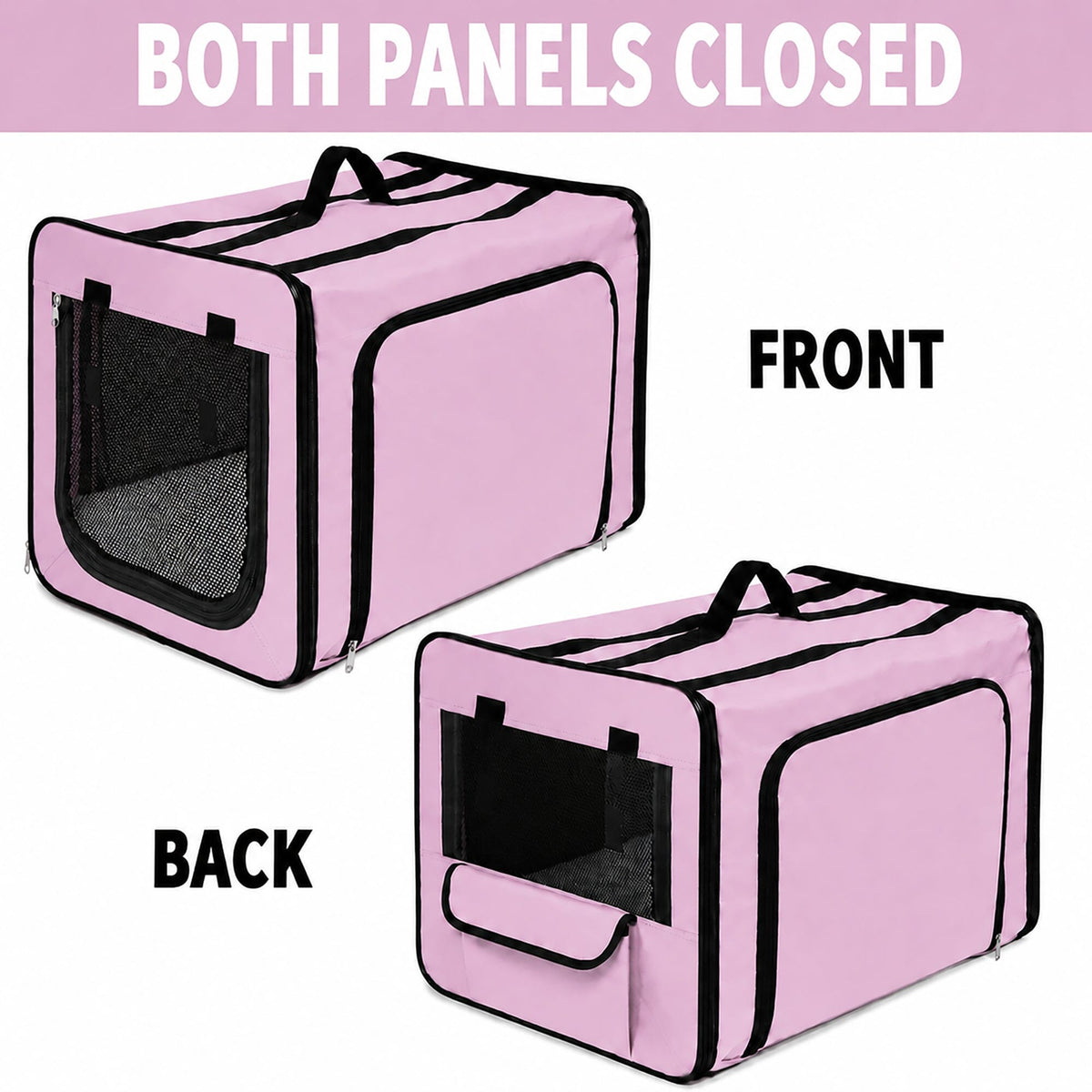Dual-Sided Expandable Folding Pet Crate Carrier